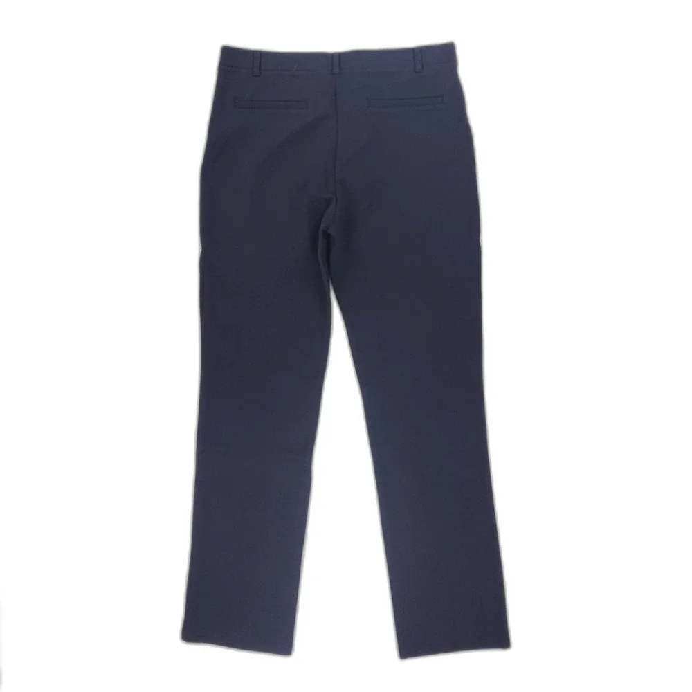 NWT Quince Ultra-Stretch Ponte Straight Leg Pants Navy Old Money Quiet Luxury - Picture 4 of 8